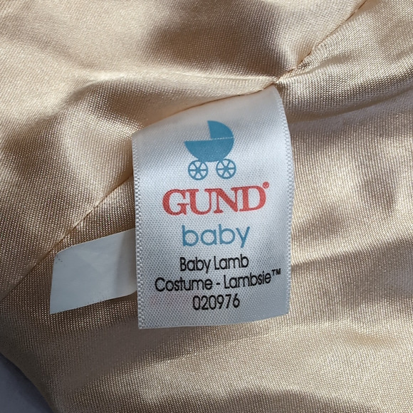 Gund Baby Lamb Costume Sweater Satin Lined Rattle Pocket - Picture 13 of 14